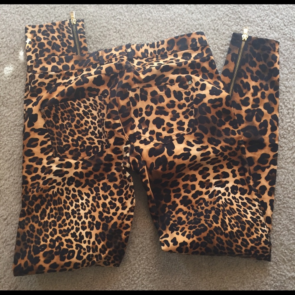 ZARA ANIMAL PRINT PANTS WOMEN SIZE 2 NWOT